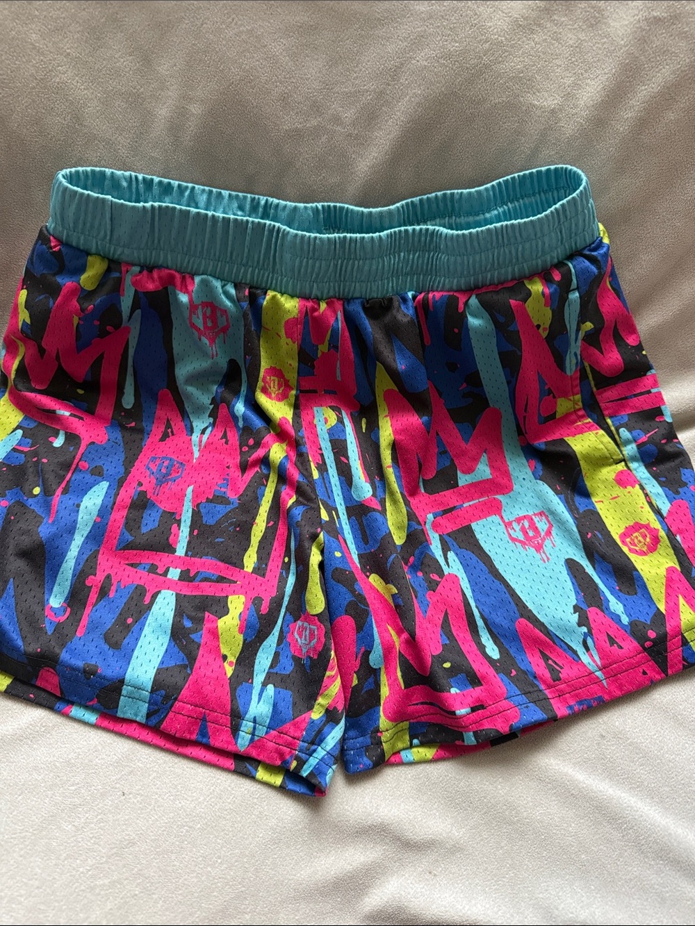 Bright Multi-Color Baseball Lifestyle 101 Shorts